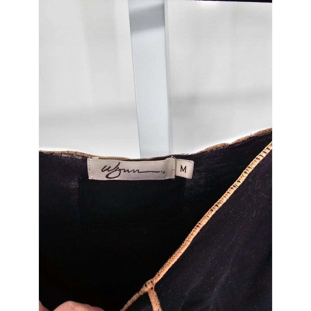 Vtg Y2K Spa at Wynn Womens Sz M Camisole Spaghetti Strap Black w/ Gold Trim - Picture 2 of 4